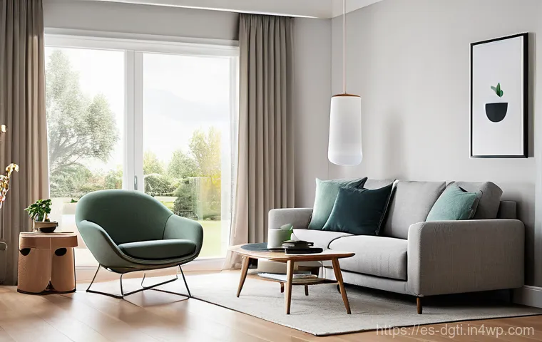 기술과 미니멀리즘의 관계 이해하기 - **Digital Decluttering for a Minimalist Home:** A bright, airy minimalist living room bathed in soft...